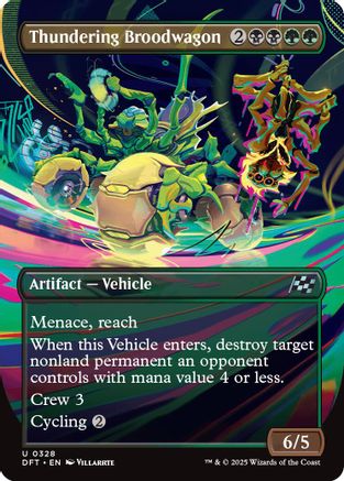 Thundering Broodwagon (DFT-328) - Aetherdrift (Borderless) Foil
