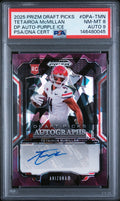 2025 Panini Prizm DP Auto-Purple Ice Tetairoa Mcmillan 8 Auto PSA #DPA-TMN