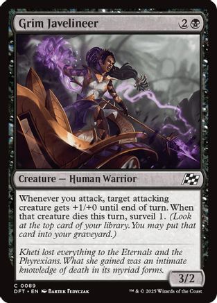 Grim Javelineer (DFT-089) - Aetherdrift Foil