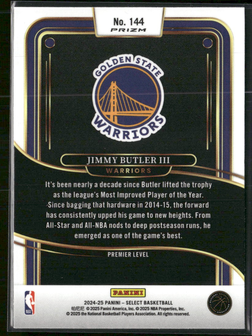 2024-25 Panini Select Tiger Prizm Jimmy Butler III #144