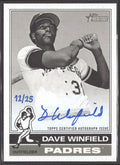 2025 Topps Heritage Black/White Auto /25 Dave Winfield Auto #ROABW-DW