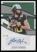 2021 Panini Immaculate Collection Collegiate Ink Justin Herbert #/99 Auto #II-JH