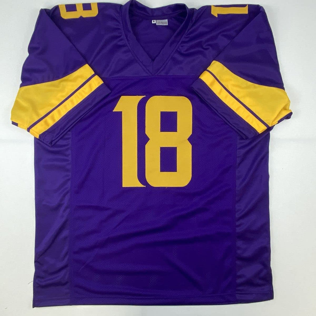 Autographed/Signed Justin Jefferson Minnesota Color Rush Football Jersey JSA COA