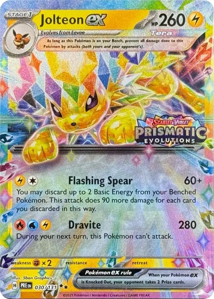 Jolteon ex (030/131) (Prismatic Evolutions Stamp) [Scarlet & Violet: Prismatic Evolutions]