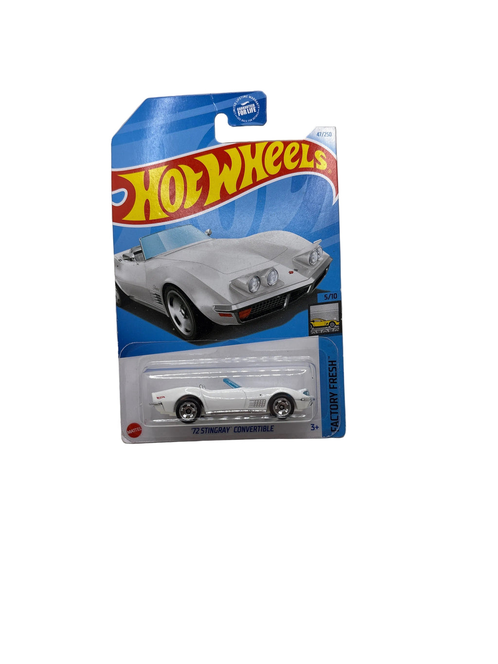 Hot Wheels 72 Stingray Convertible Diecast white