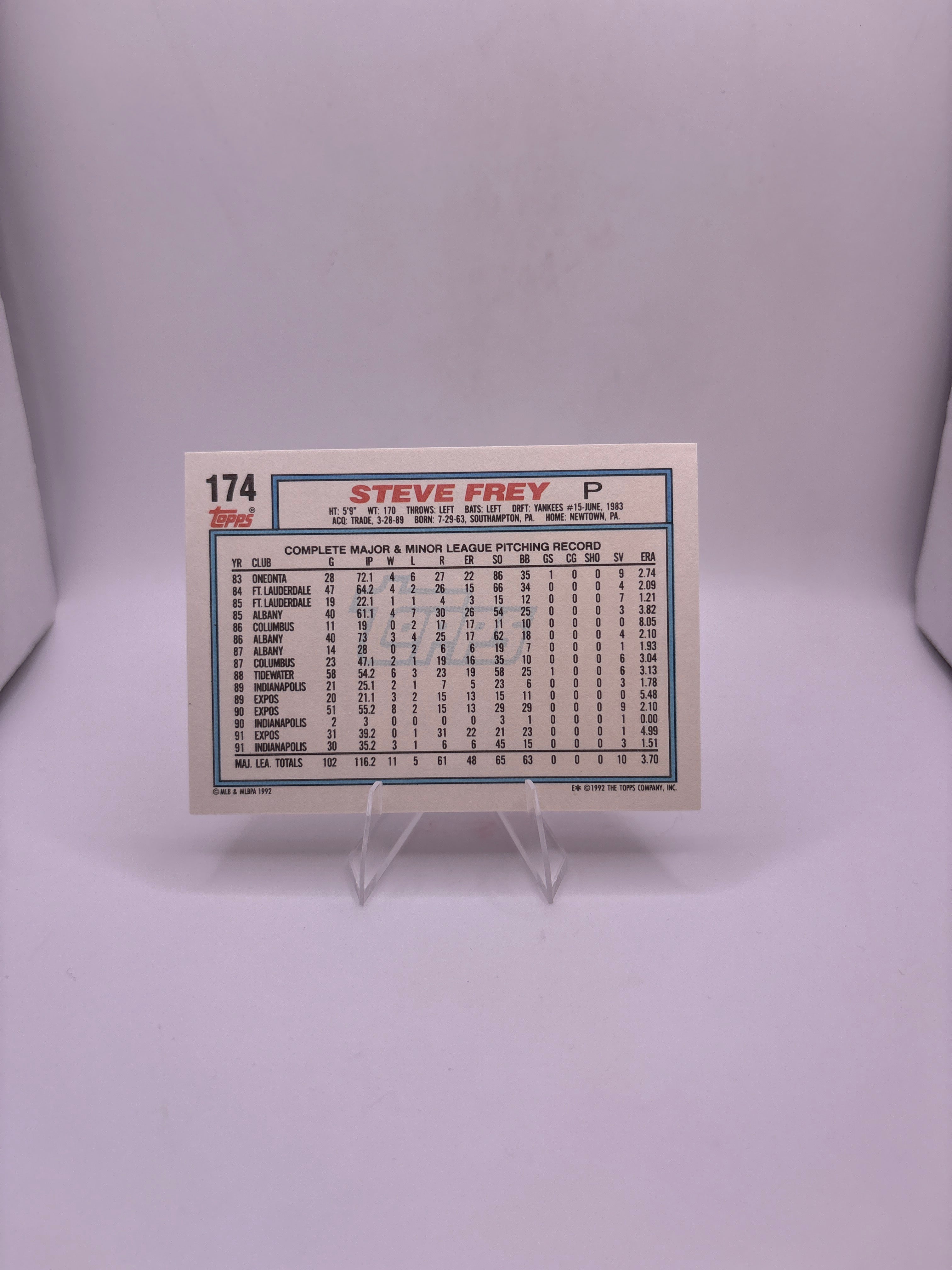 Topps Steve Frey