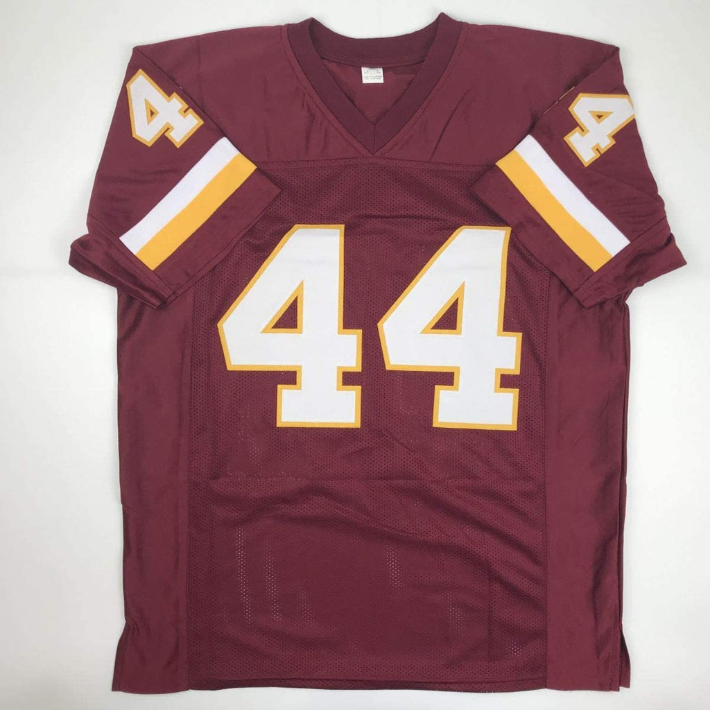 Autographed/Signed John Riggins Washington Burgundy Football Jersey Beckett BAS COA