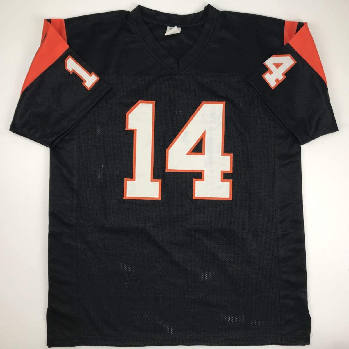 Autographed/Signed Ken Anderson Cincinnati Black Football Jersey Beckett BAS COA