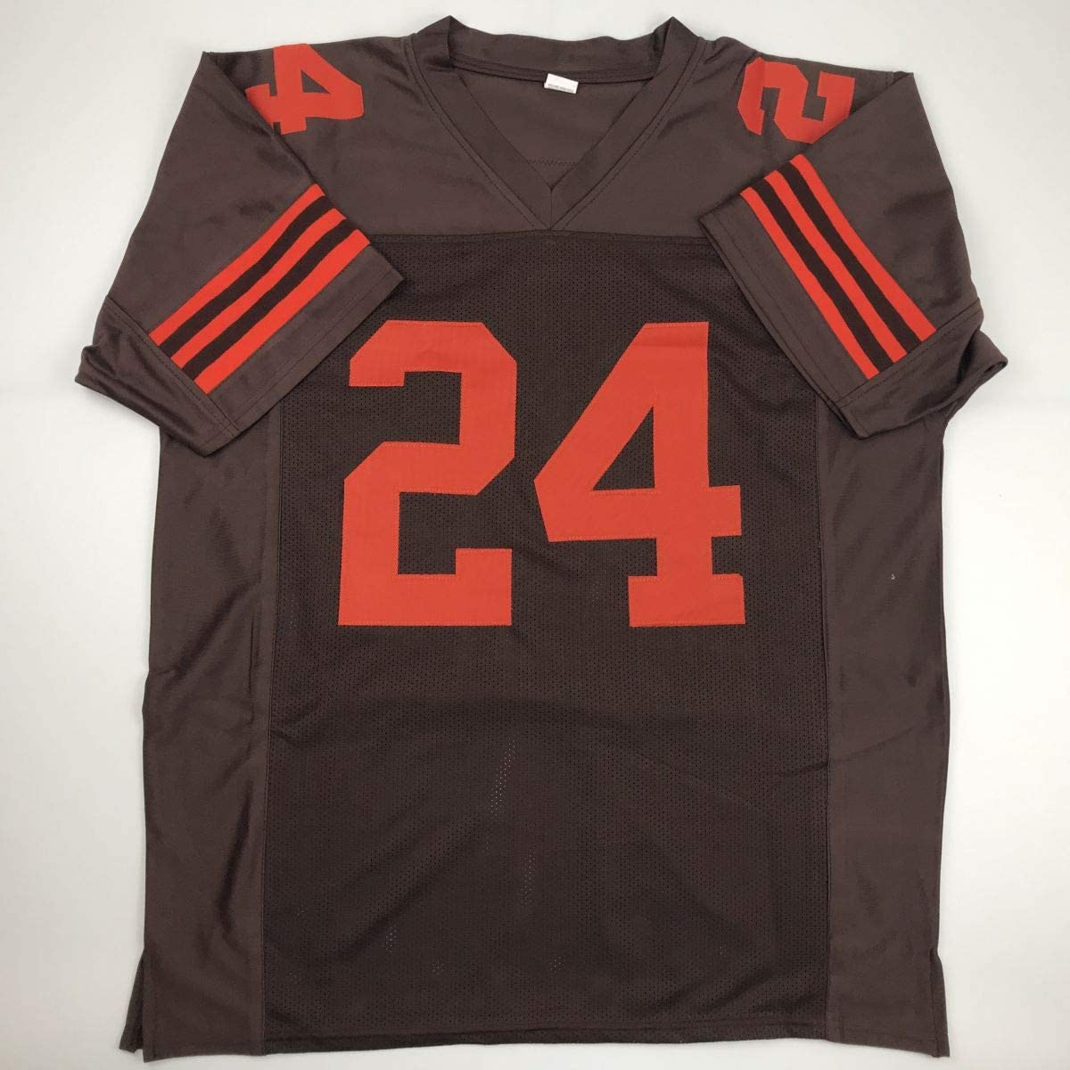 Autographed/Signed Nick Chubb Cleveland Color Rush Football Jersey Beckett BAS COA
