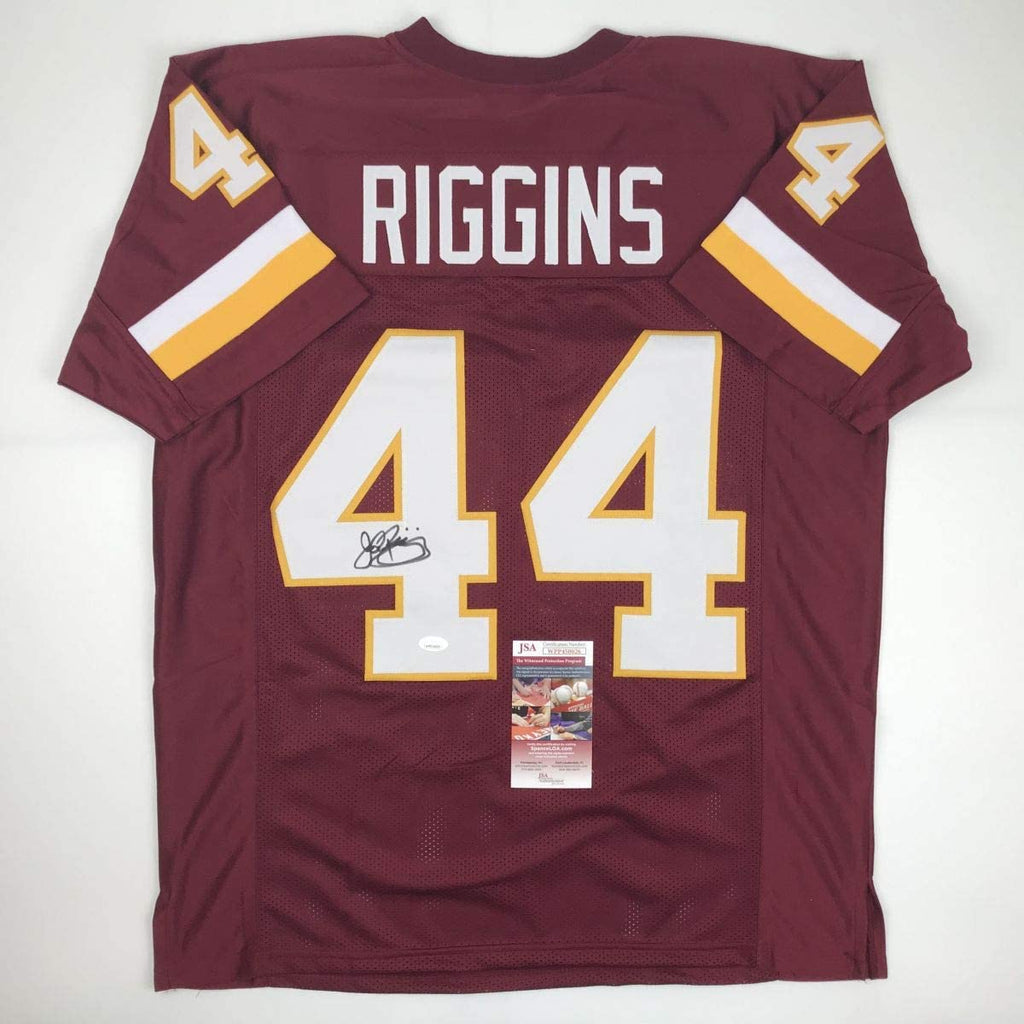Autographed/Signed John Riggins Washington Burgundy Football Jersey Beckett BAS COA