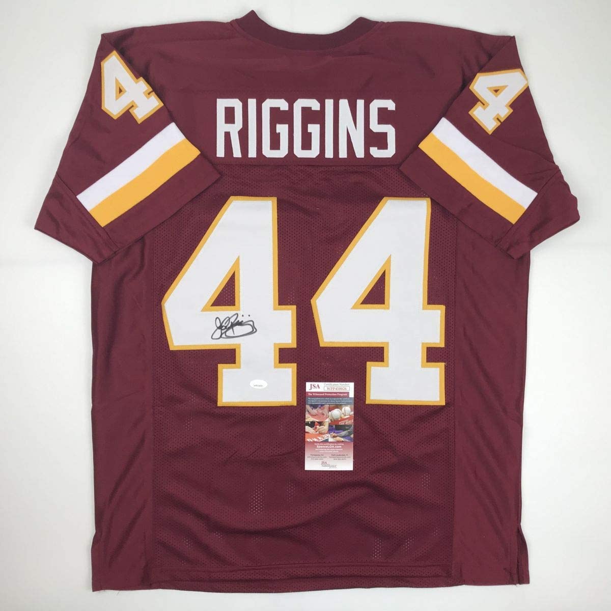 Autographed/Signed John Riggins Washington Burgundy Football Jersey Beckett BAS COA