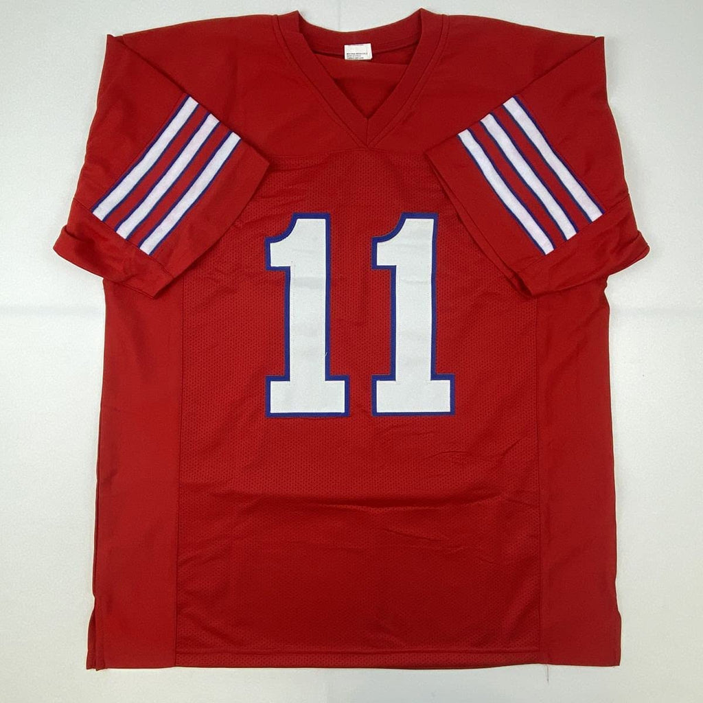 Autographed/Signed Andre Ware 89 Heisman Houston Red College Football Jersey JSA COA