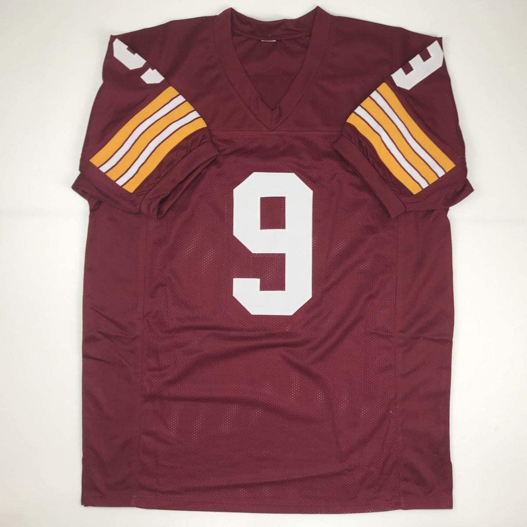 Autographed/Signed Sonny Jurgensen HOF 83 Washington Burgundy Football Jersey Beckett BAS COA