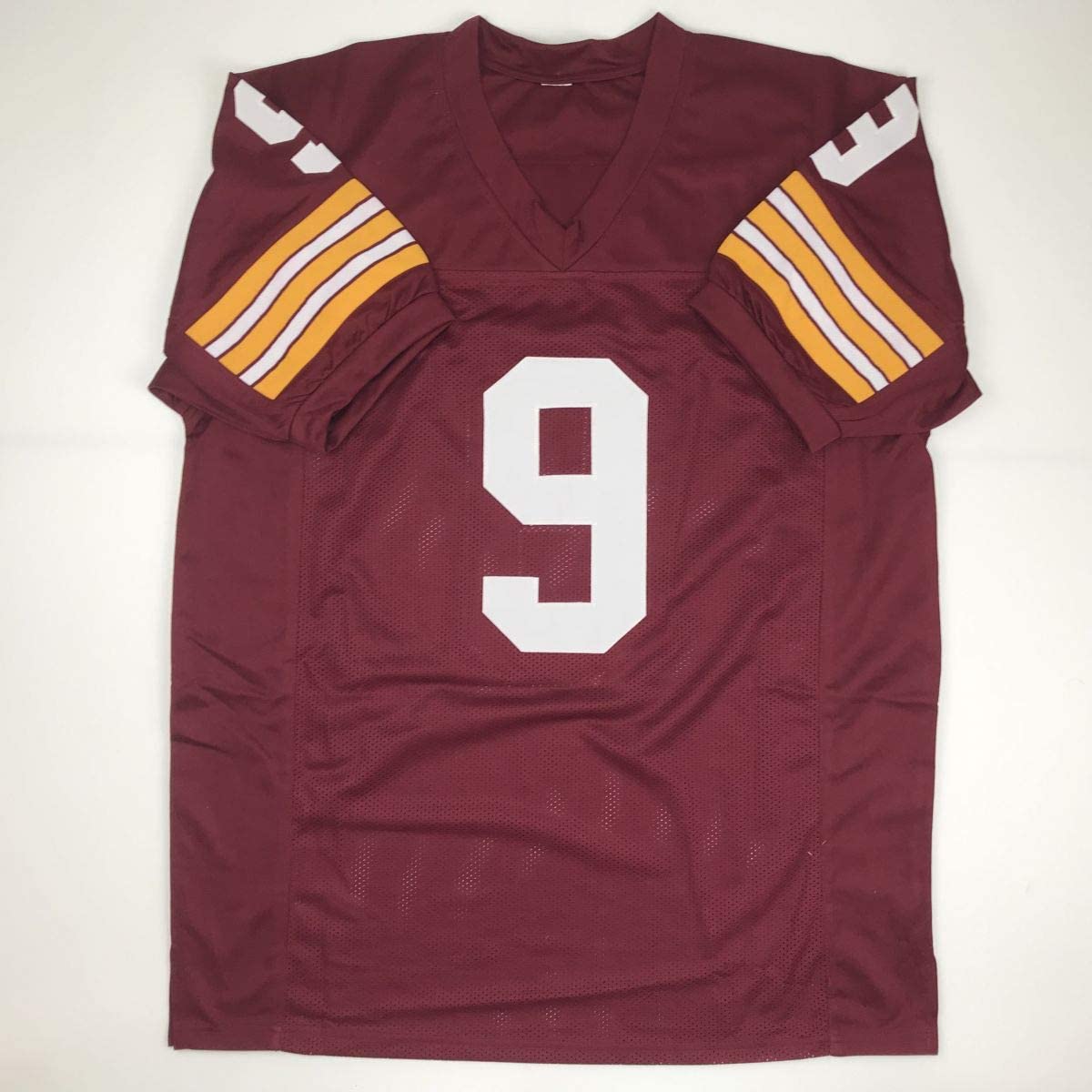 Autographed/Signed Sonny Jurgensen HOF 83 Washington Burgundy Football Jersey Beckett BAS COA