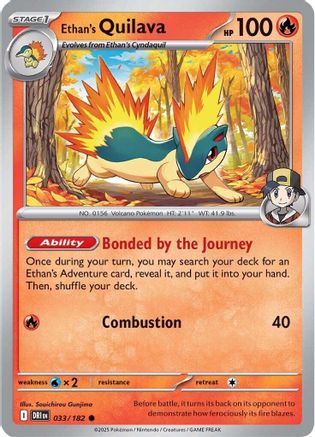 Ethan's Quilava 033 - SV10 Destined Rivals Reverse Holofoil