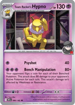Team Rocket's Hypno 080 - SV10 Destined Rivals Reverse Holofoil