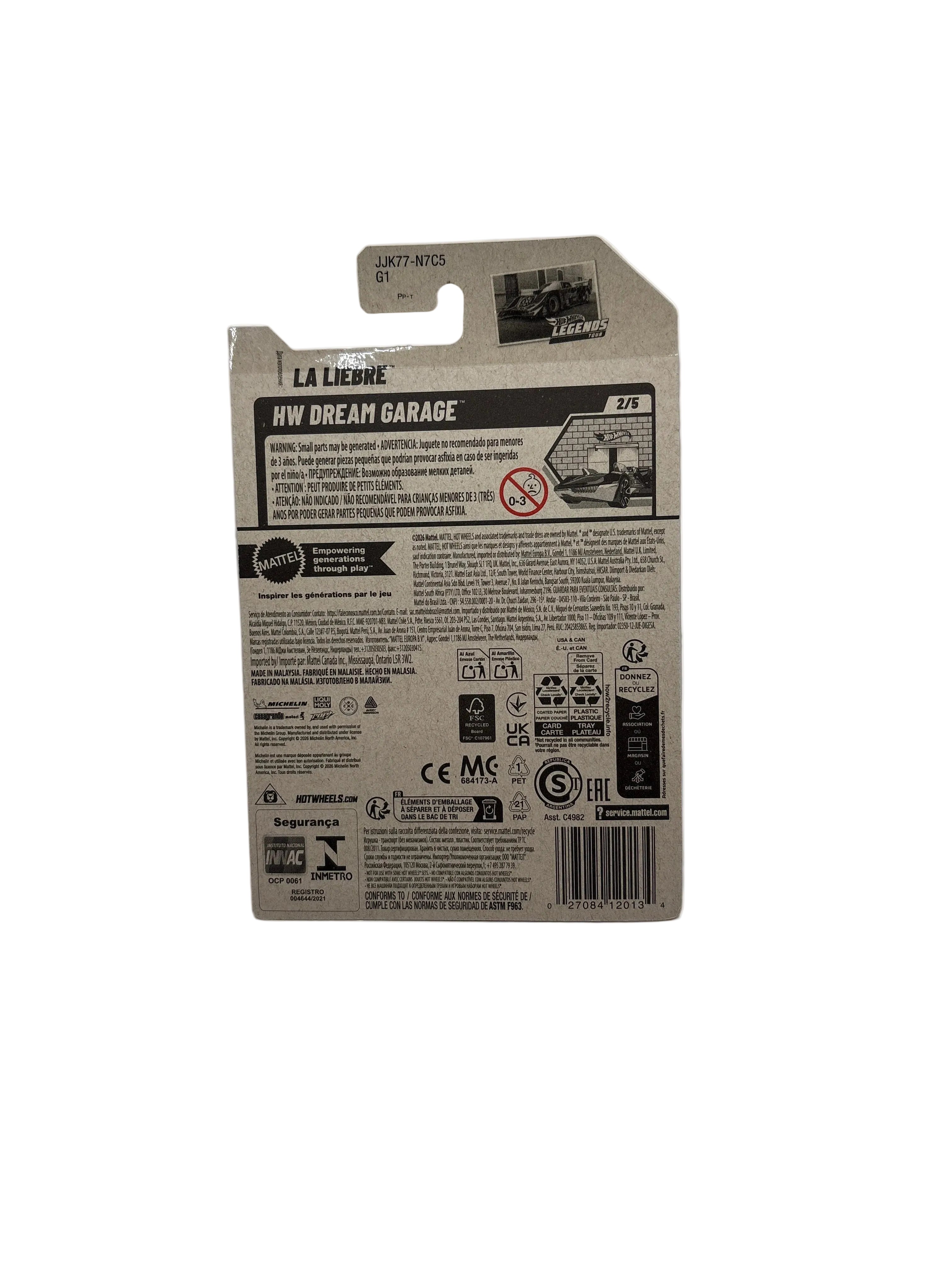 Hot Wheels La Liebre Diecast white