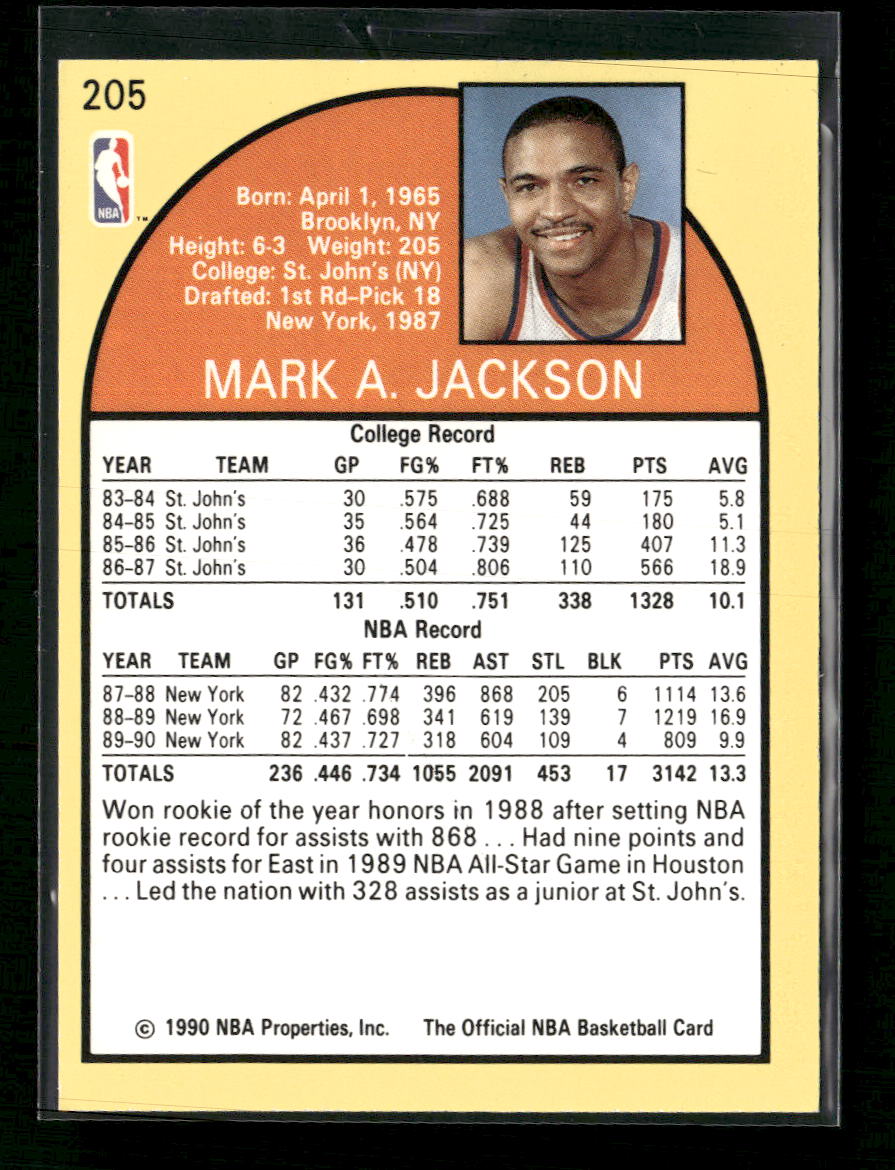 1990-91 Hoops Mark Jackson #205