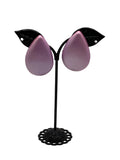 Large Pink and  Purple Tear Drop Earrings