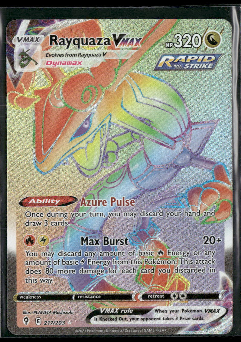 SWSH07: Evolving Skies Rayquaza VMAX (Secret) #217/203