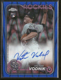 2024 Topps Chrome Rookie Auto Blue Ray Wave Refractor Victor Vodnik #/150 #RA-VV