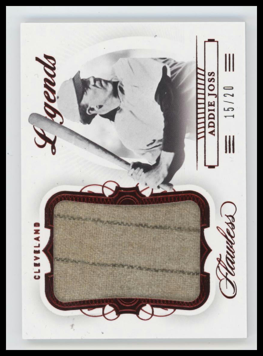 2020 Panini Flawless Legends Jumbo Material Ruby Addie Joss #/20 #LJM-AJ