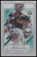 2025 Topps Pristine Aqua Refractors James Wood Rookie #/199 #8 Encased