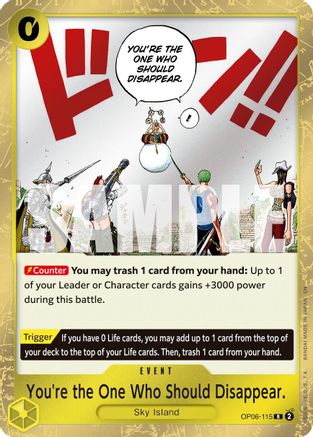 You're the One Who Should Disappear (Reprint) (OP06-115) - Premium Booster -The Best- Vol. 2 Foil