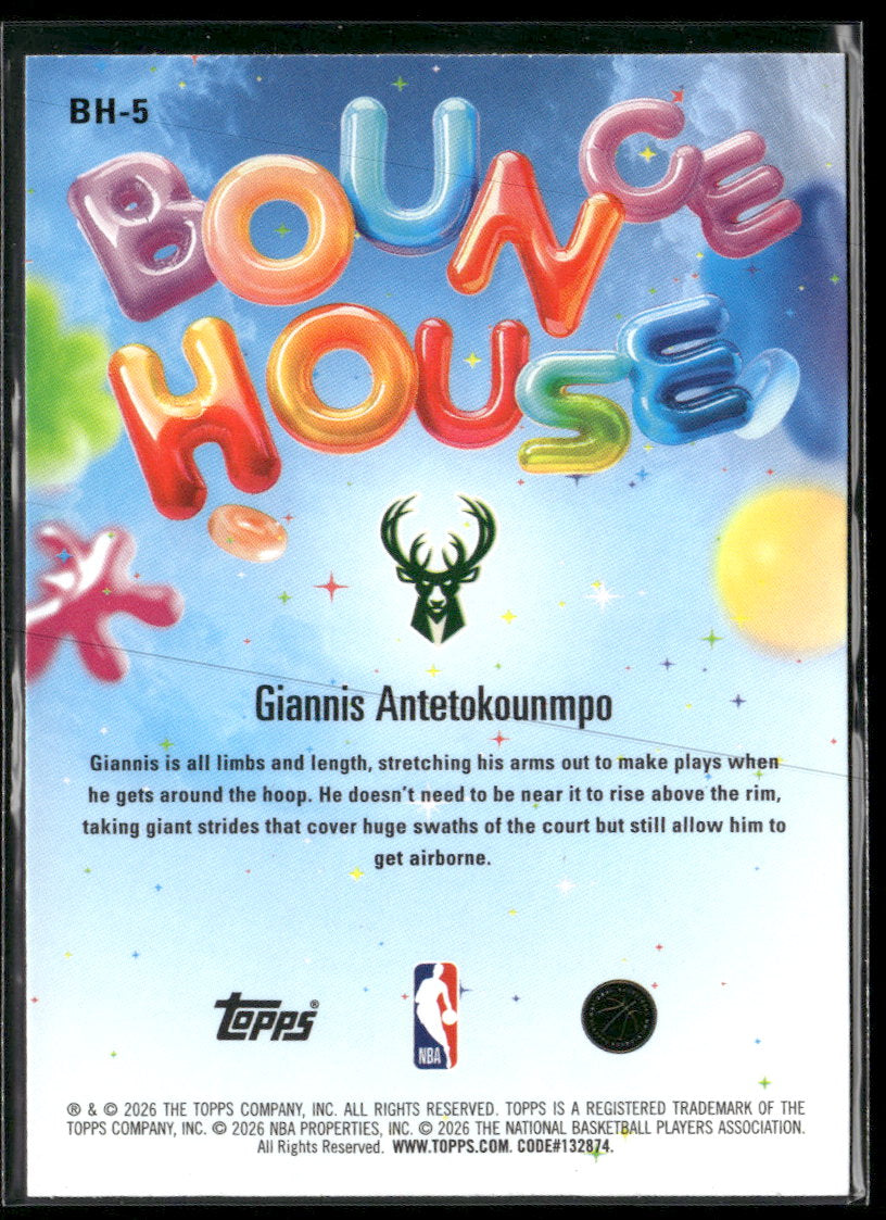 2025-26 Hoops Bounce House #/75 Giannis Antetokounmpo #BH-5