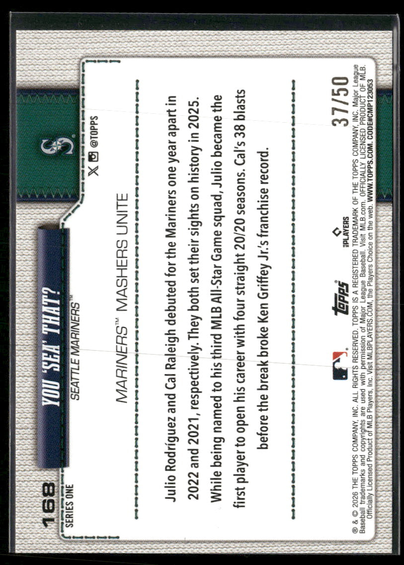 2026 Topps Gold Sandglitter You 'Sea' That? #/50 #168