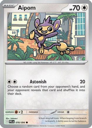 Aipom 078 - ME02 Phantasmal Flames Reverse Holofoil