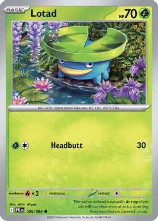 Lotad 005 - ME02 Phantasmal Flames Reverse Holofoil