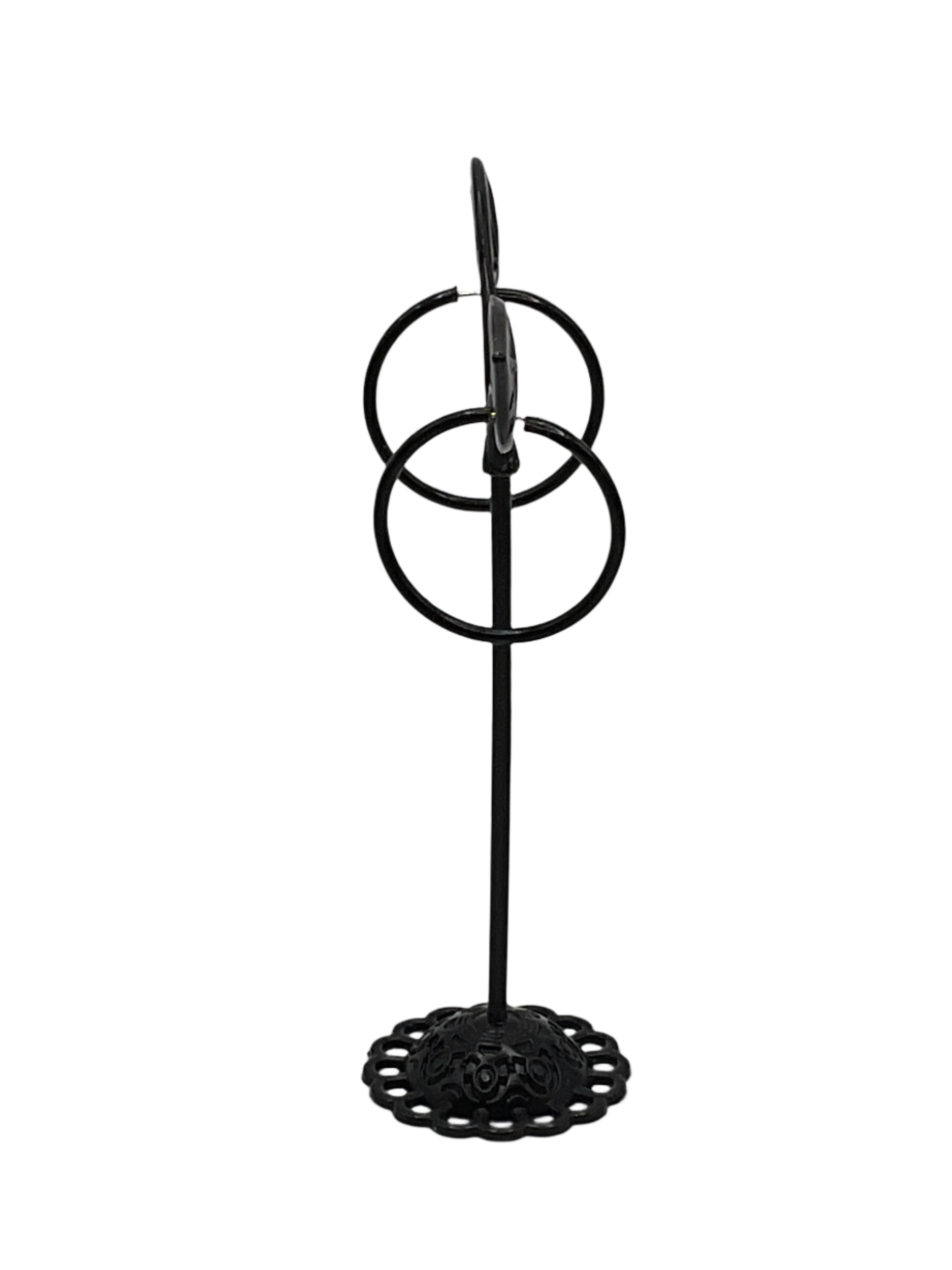 Black Hoop Earrings