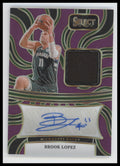 2023-24 Panini Select Memorabilia Purple Prizms Brook Lopez #/99 Auto #AM-LPZ