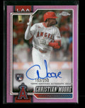 2026 Topps Chrome Rookie Pink Refractors Christian Moore #/250 AU #RA-CMO