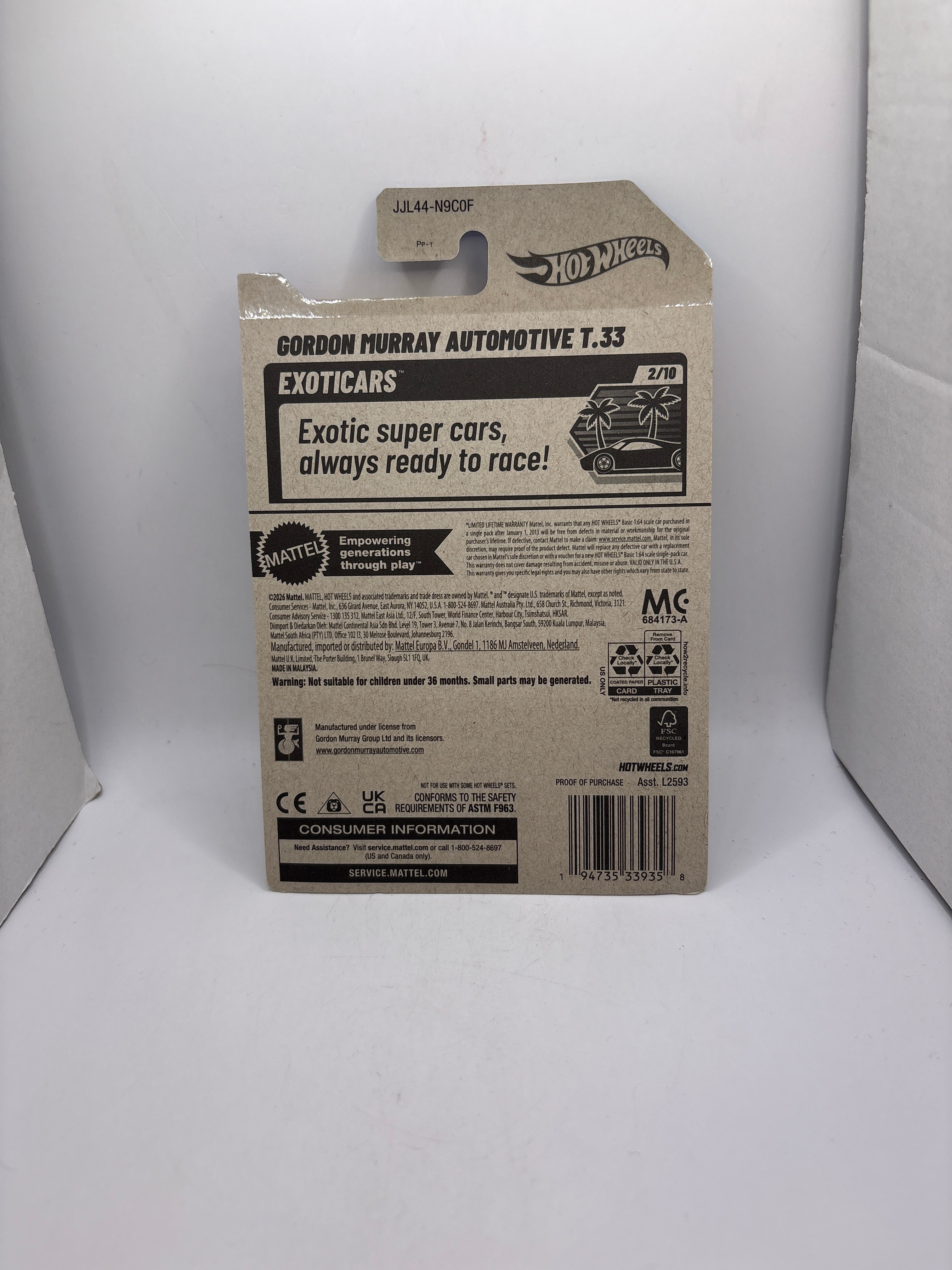 Hot Wheels Gordon Murray Automotive T.33 Diecast green
