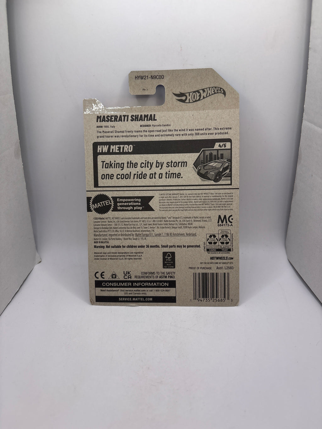 Hot Wheels Maserati Shamal Diecast