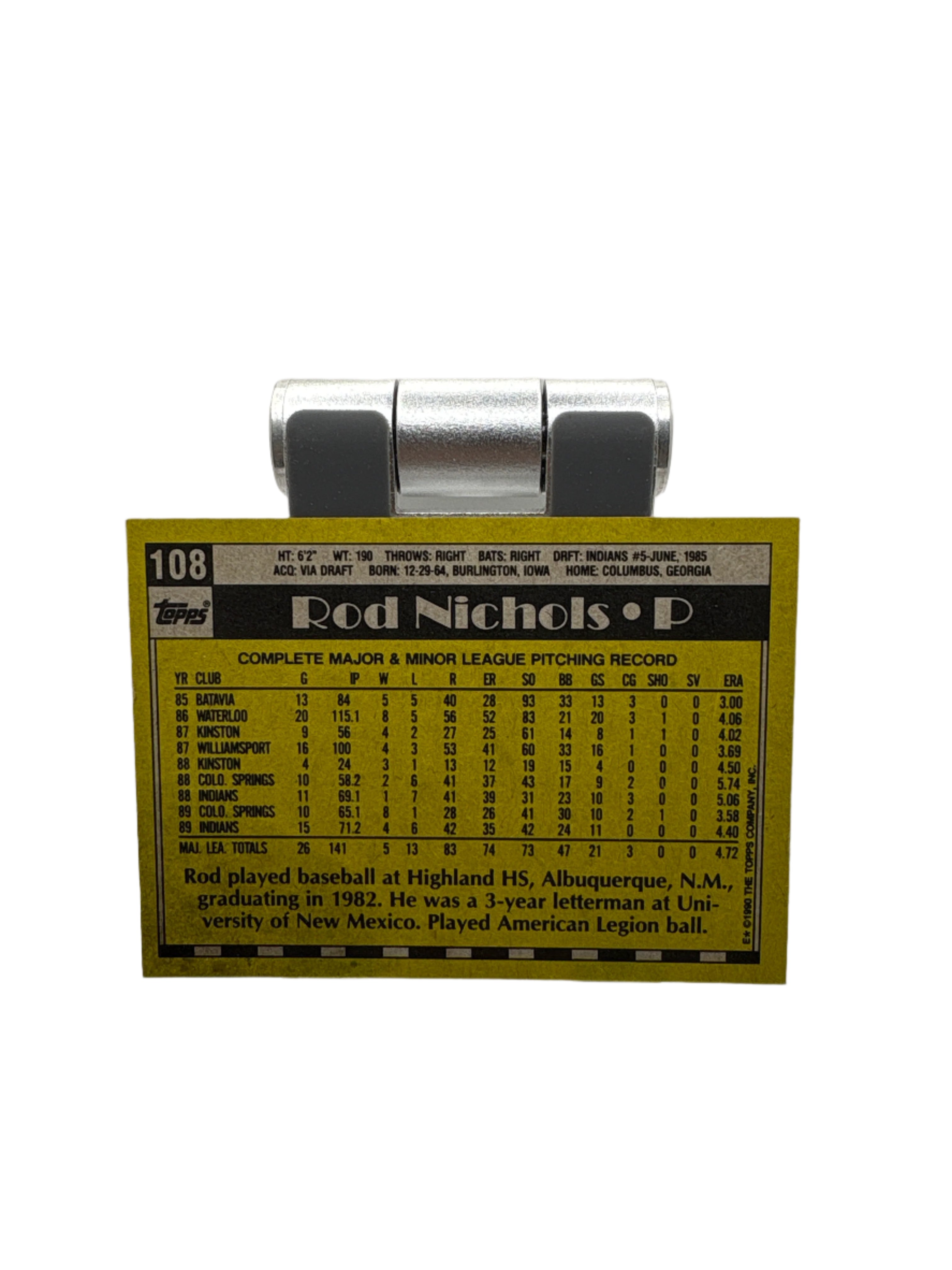 Topps Rod Nichols
