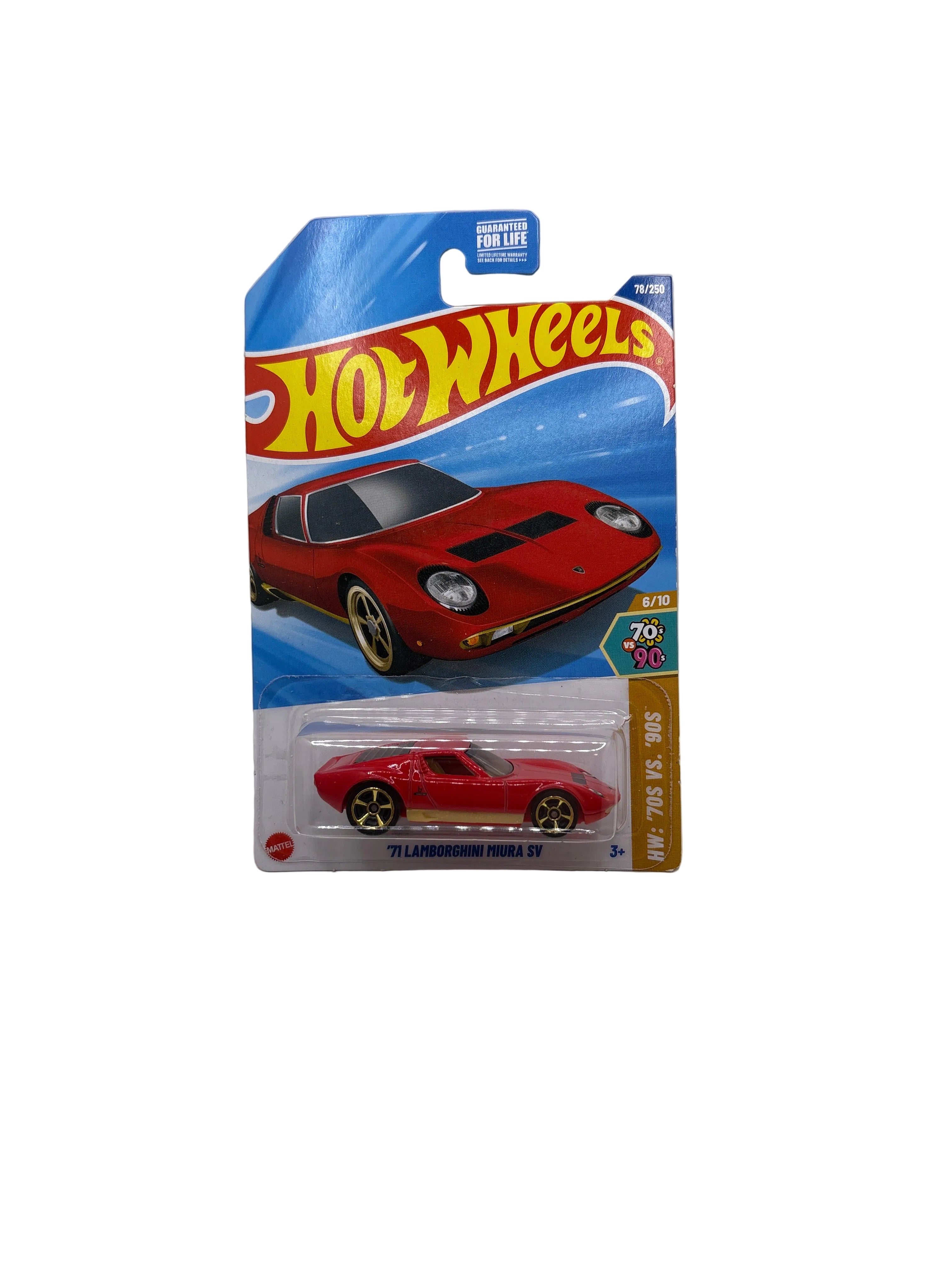 Hot Wheels 71 Lamborghini Miura SV Diecast red