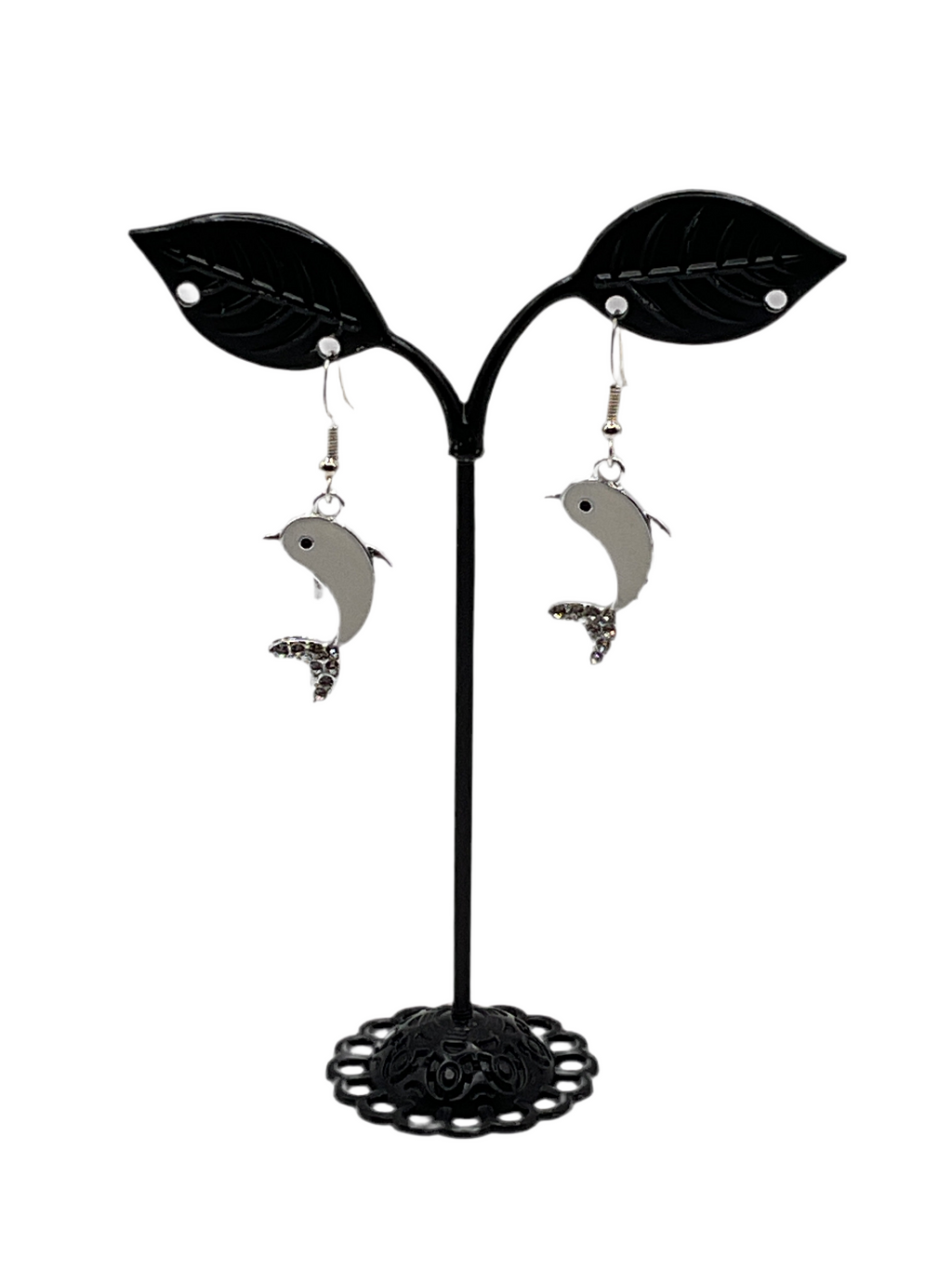 White Dolphin Earrings