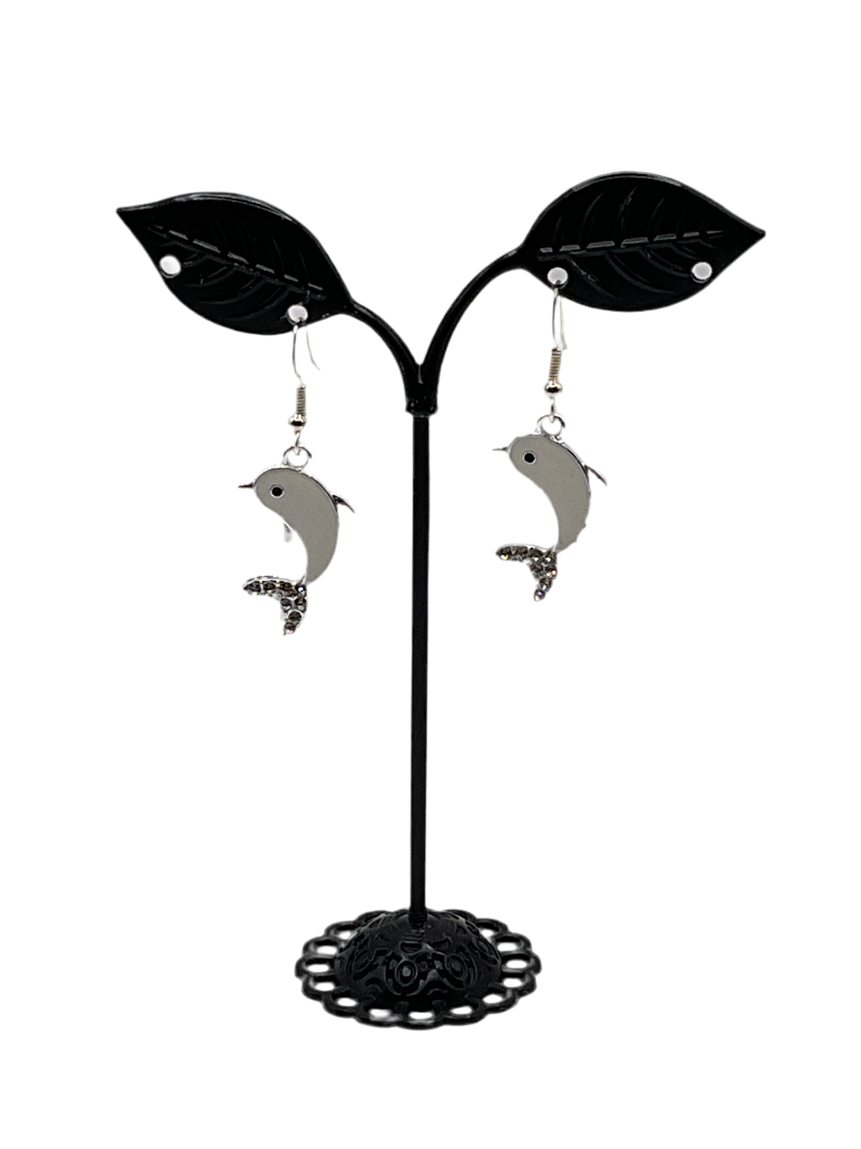 White Dolphin Earrings