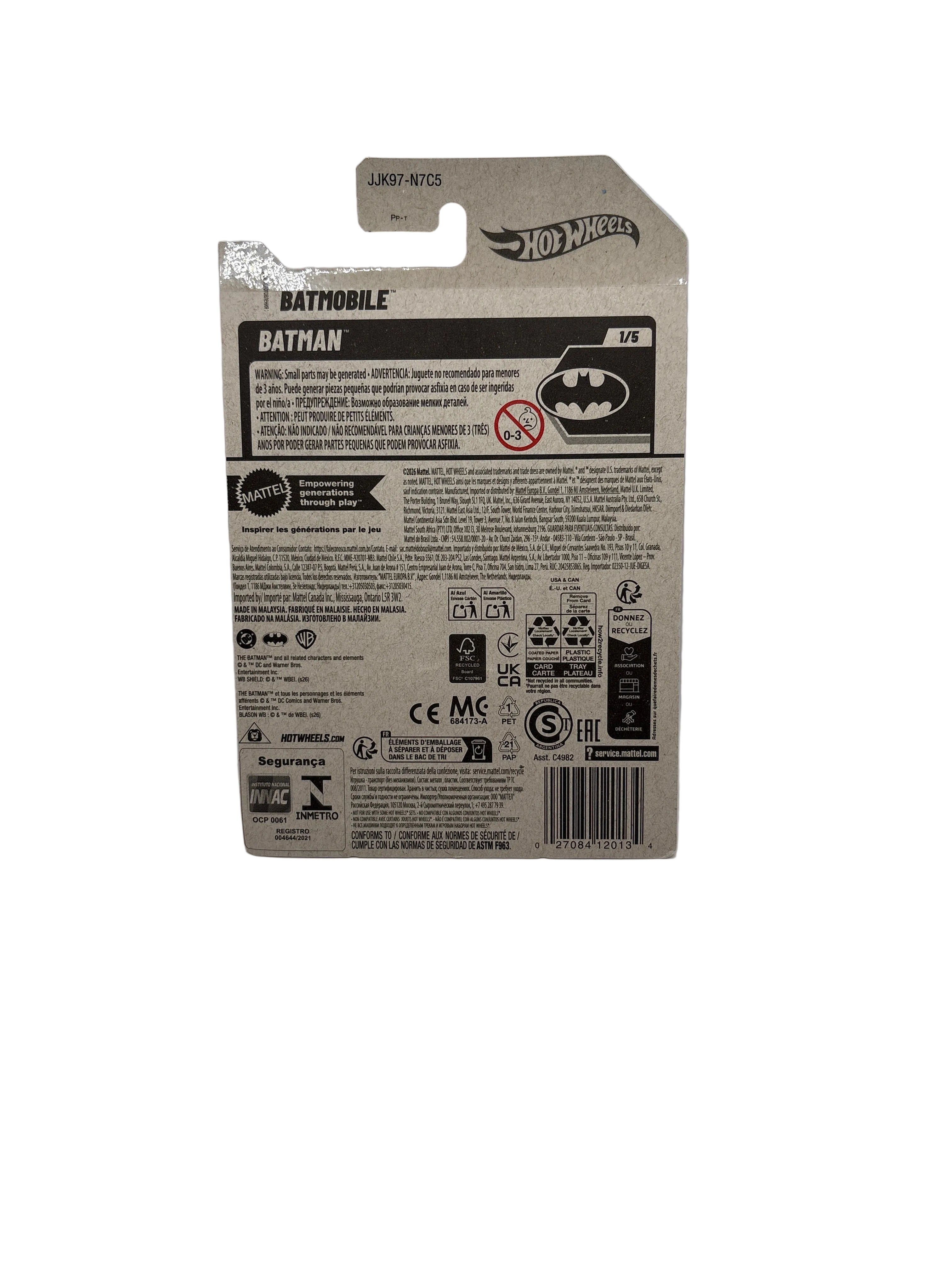 Hot Wheels Batmobile Diecast blue