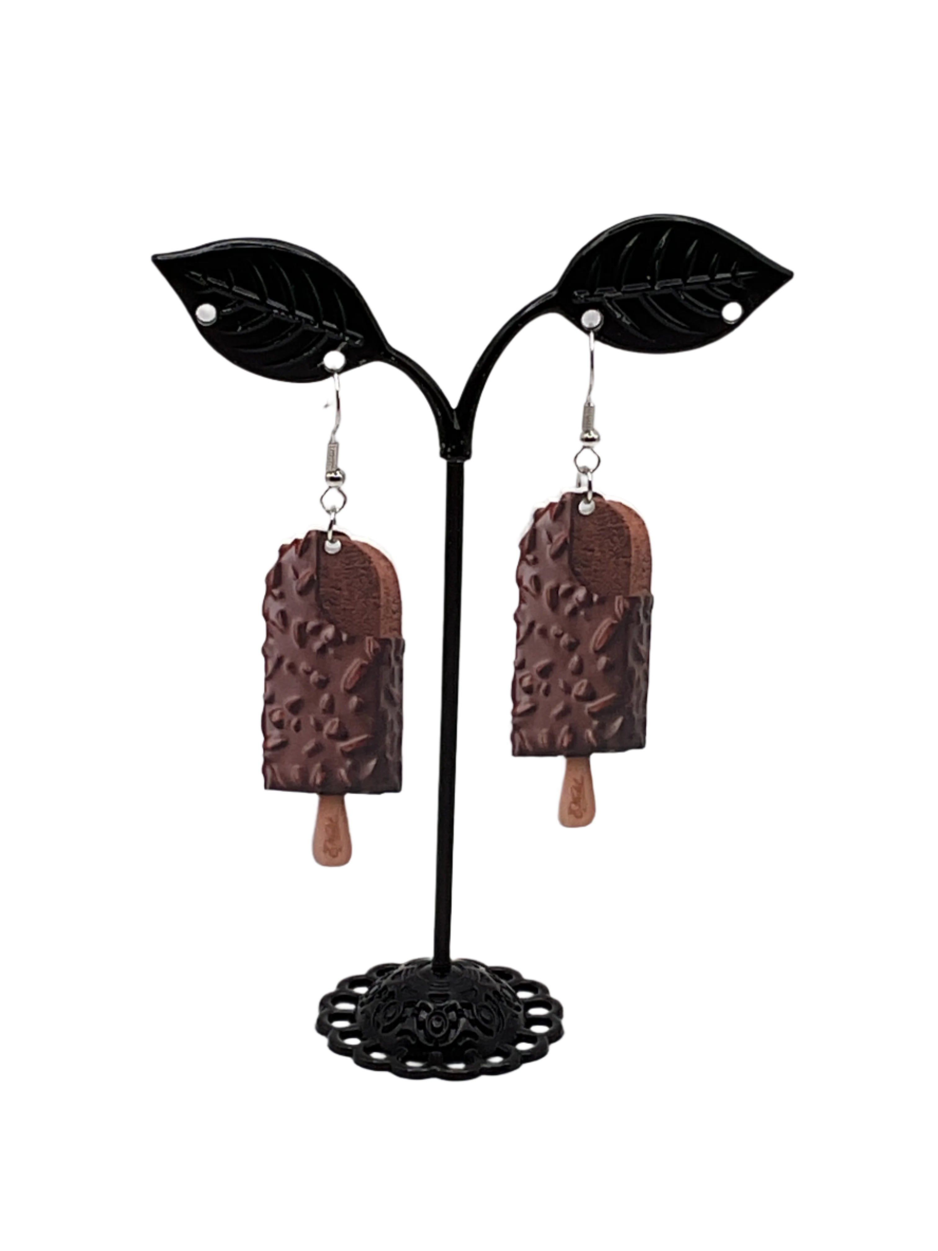Crispy Chocolate Bar Earrings