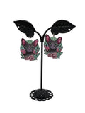 Grey Cat Earrings