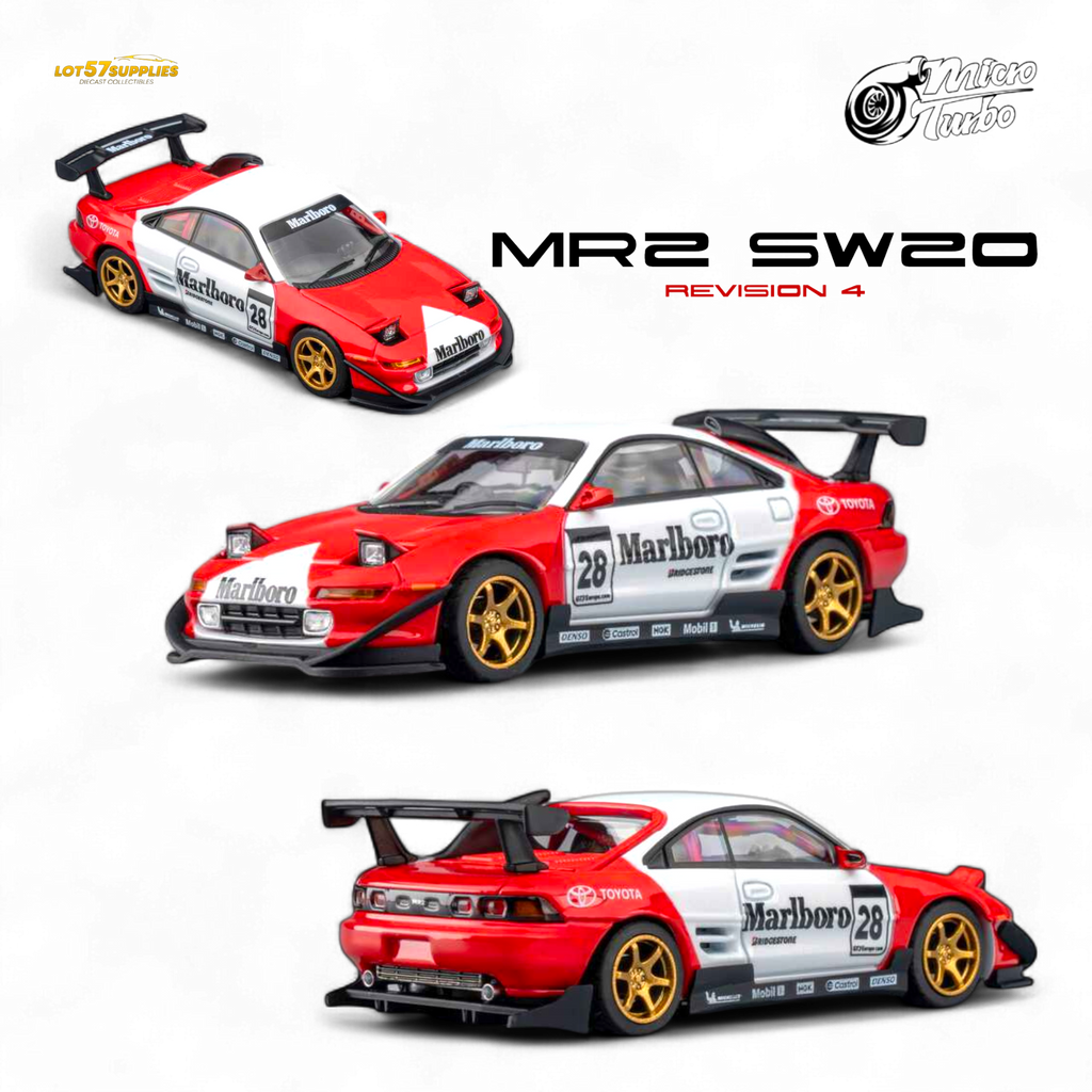 (Pre-Order) MicroTurbo Toyota MR2 Marlboro Livery 1:64
