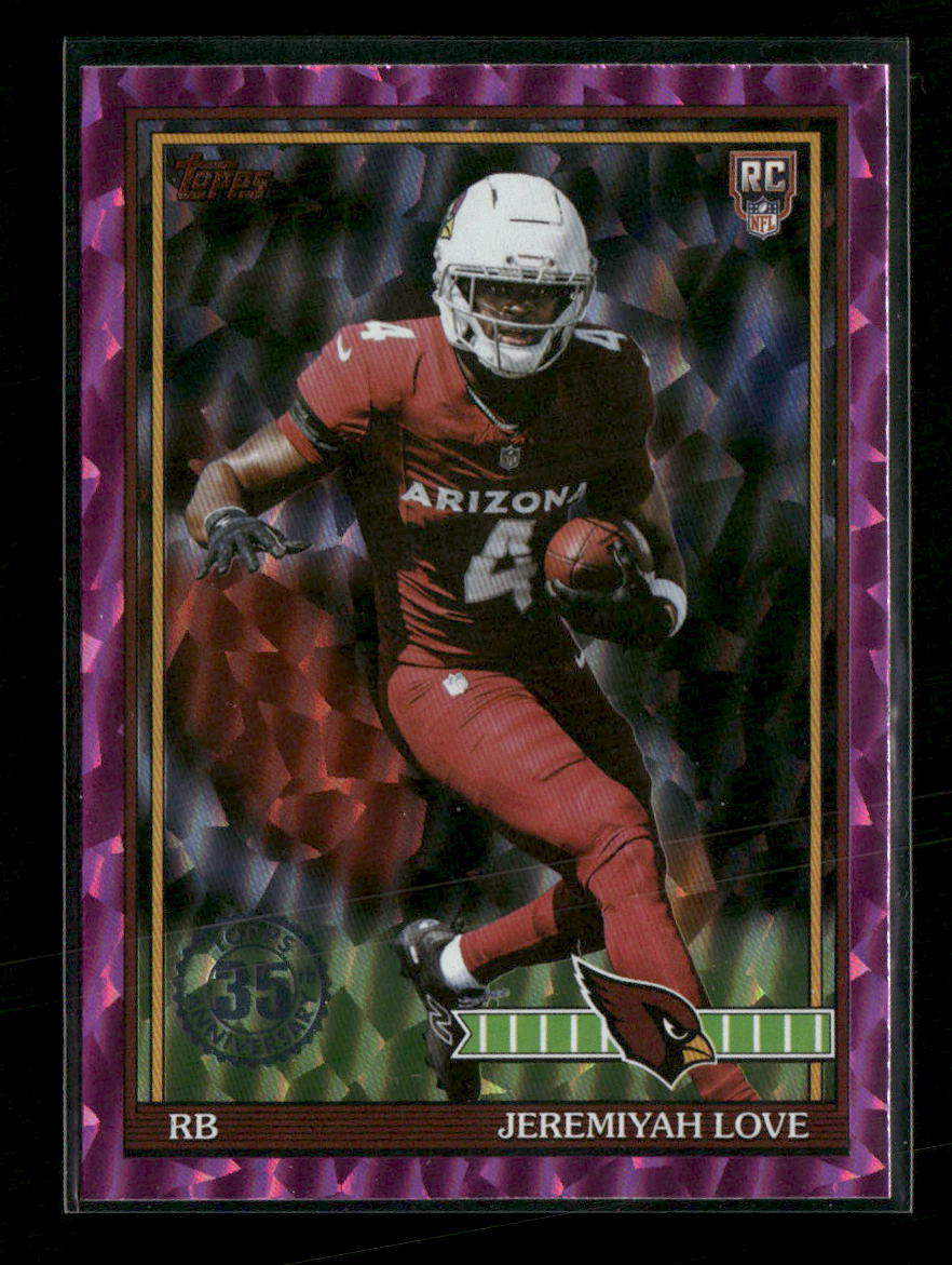 2026 Topps Flagship Pink Crackle Foil Jeremiyah Love #91TR-9
