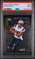 2024 Topps Chrome Drake Maye 9 PSA #203