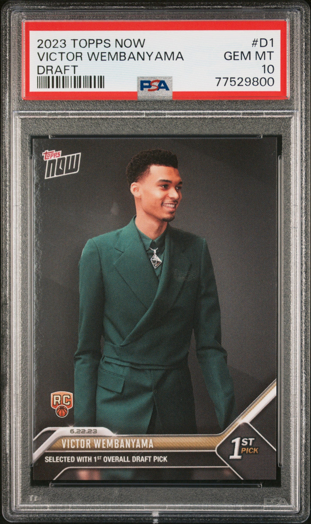 2023 Topps Now Draft Victor Wembanyama 10 PSA #D1
