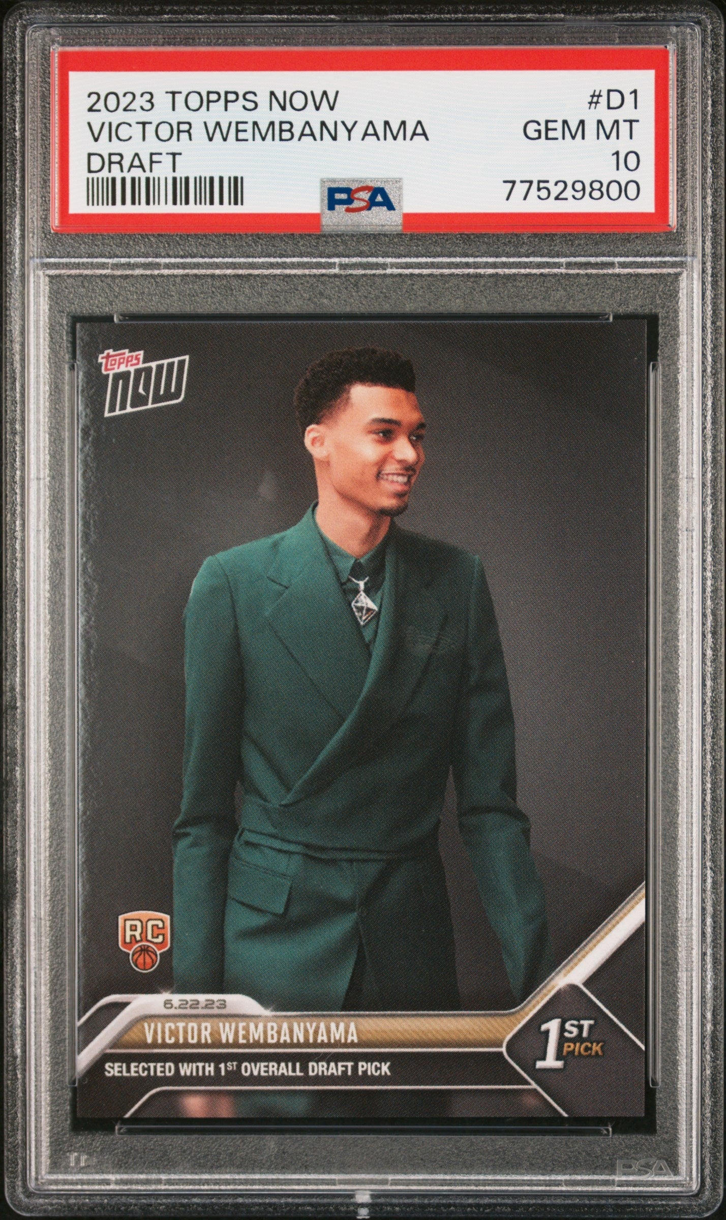 2023 Topps Now Draft Victor Wembanyama 10 PSA #D1