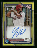2024 Bowman Chrome Prospect Autographs Yellow Refractors Yohandy Morales #/75